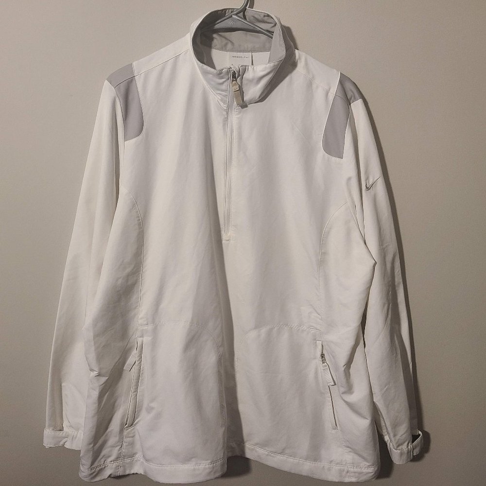Nike Women's Golf Pullover Half Zip Jacket White Size XL RN 56323 CA 05553